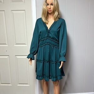 Beautiful Emerald Green Dress Sz Large